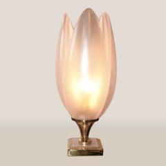 1950s Italian pink Lotus table lamp - 1228287