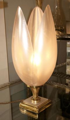 1950s Italian pink Lotus table lamp - 1228288