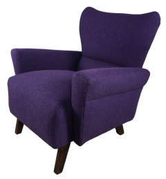 1950s Italian sculptural lounge chair knoll boucle - 3104693