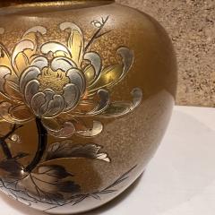 1950s Japanese Bronze Mixed Metal Squat Vase - 3575885