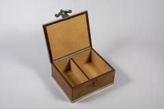 1950s Jewellery boxe in leather with a crown - 2611930