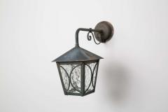 1950s Large Scandinavian Outdoor Wall Lights in Patinated Copper and Glass - 2257020