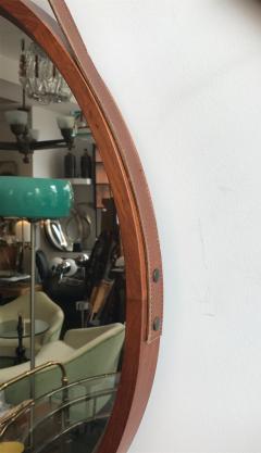 1950s Large Wood Round Mirror - 312976