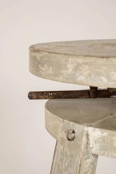 1950s Light Gray Painted French Sculptors Stand - 4192104