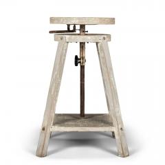 1950s Light Gray Painted French Sculptors Stand - 4192105