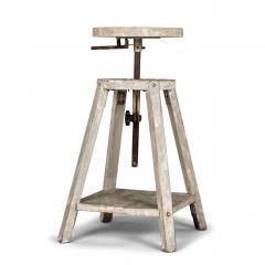 1950s Light Gray Painted French Sculptors Stand - 4192116