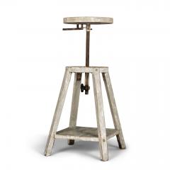 1950s Light Gray Painted French Sculptors Stand - 4192117