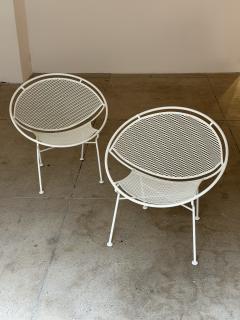1950s Maurizio Tempestini for Salterini Radar Wrought Iron Lounge Chairs a Pair - 4709838