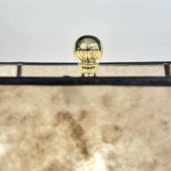 1950s Mid Century Italian Pair Tall White Gold Murano Glass Lamps Mica Shades - 4366628