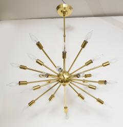 1950s Mid Century Modern 24 Arm Sputnik Brass Chandelier - 1247373