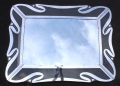 1950s Mid Century Modern Etched Glass Mirror - 1046066