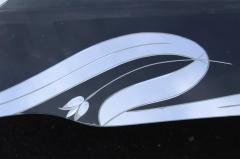 1950s Mid Century Modern Etched Glass Mirror - 1046075