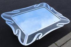 1950s Mid Century Modern Etched Glass Mirror - 1046083