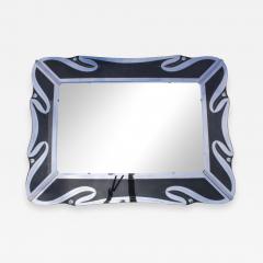 1950s Mid Century Modern Etched Glass Mirror - 1050222