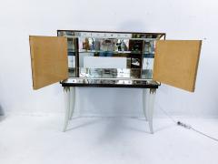 1950s Mid Century Modern Italian Bar in the Style of Borsani Wood and Glass  - 2300551