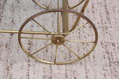 1950s Mid Century Modern Solid Brass Italian Bar Cart - 1654026