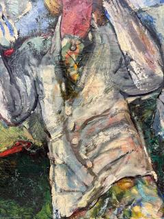 1950s Mid century Overscale Abstract Oil Painting of a Woman Newly Framed - 4375544