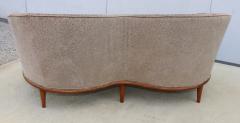 1950s Modern Italian Curved Loveseat In Velvet - 4414497