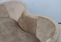 1950s Modern Italian Curved Loveseat In Velvet - 4414502