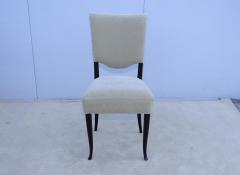 1950s Modernist Italian Ebonized Dining Chairs In Donghia Mohair Fabric - 4158446