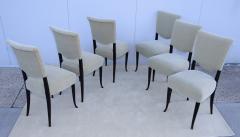 1950s Modernist Italian Ebonized Dining Chairs In Donghia Mohair Fabric - 4158449
