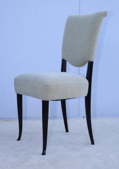 1950s Modernist Italian Ebonized Dining Chairs In Donghia Mohair Fabric - 4158451