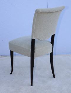 1950s Modernist Italian Ebonized Dining Chairs In Donghia Mohair Fabric - 4158452