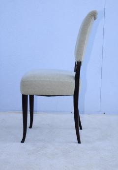 1950s Modernist Italian Ebonized Dining Chairs In Donghia Mohair Fabric - 4158453