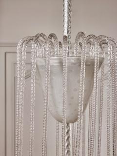1950s Murano Glass Fountain Style Chandelier with Twisted - 4693432