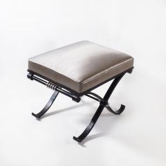 1950s Neo Classical French Enameled Iron X Footstool - 1036439