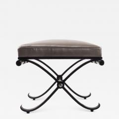 1950s Neo Classical French Enameled Iron X Footstool - 1036602