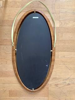1950s Oval Mirror in Rattan - 1032134