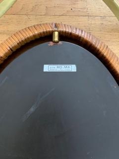 1950s Oval Mirror in Rattan - 1032135