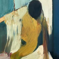 1950s Overscale Abstract Impressionist Nude Oil Painting on Canvas - 4416361