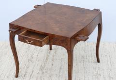 1950s Oyster Burl Sabre Legs Italian Game Table - 3070495