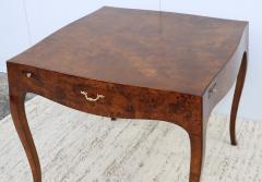 1950s Oyster Burl Sabre Legs Italian Game Table - 3070500