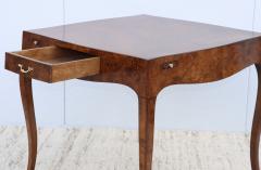 1950s Oyster Burl Sabre Legs Italian Game Table - 3070503