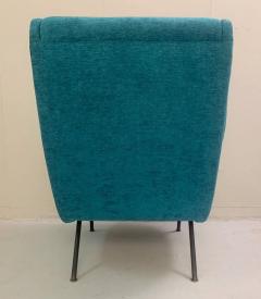 1950s Pair Of Italian Turquoise Armchairs  - 1730999