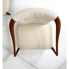 1950s Sculpted Walnut Lounge Chairs - 4549058