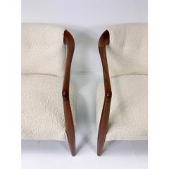 1950s Sculpted Walnut Lounge Chairs - 4549059