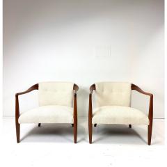 1950s Sculpted Walnut Lounge Chairs - 4549061