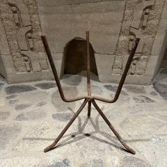 1950s Sculptural Midcentury Vintage Rusty Tripod Planter Pedestal Stand - 2650687