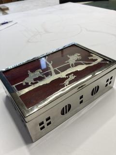 1950s Silver plate Hunting decorative boxe - 3923685