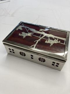 1950s Silver plate Hunting decorative boxe - 3923689