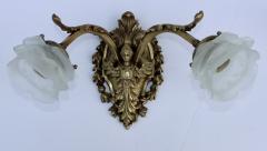 1950s Solid Brass French Angel Sconces - 3224739