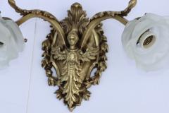 1950s Solid Brass French Angel Sconces - 3224743