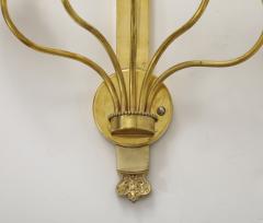 1950s Solid Brass Large French Sconces - 4293350