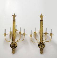 1950s Solid Brass Large French Sconces - 4293351