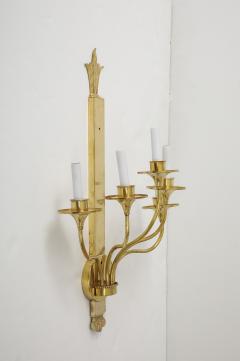 1950s Solid Brass Large French Sconces - 4293353