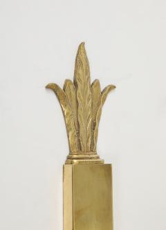 1950s Solid Brass Large French Sconces - 4293355